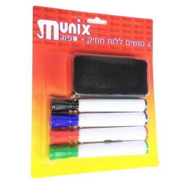 טושים ללוח מחיק+מחיקה