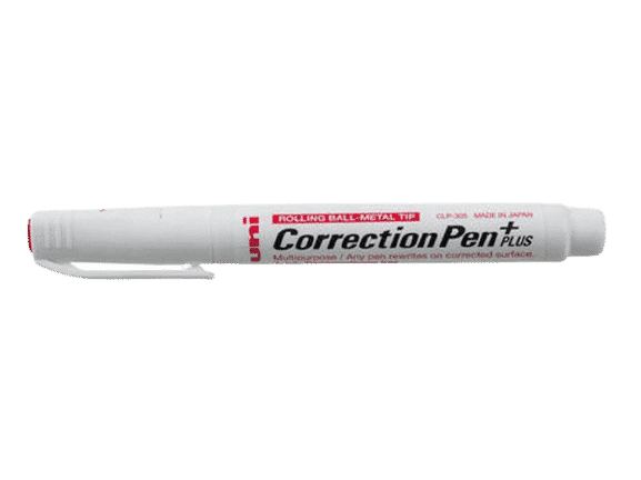 טיפקס עט יוני עט נוזל מחיקה (טיפקס) UNIBALL CLP-305 עט יוניבול טיפקס בעל ראש מתכת, למחיקה צרה ומדויקת.