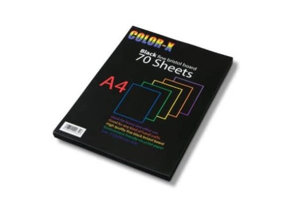 חב' בריסטולים שחור 70 יח' A4