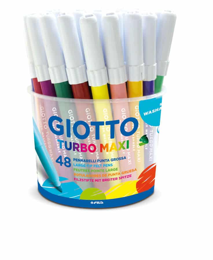 טושים עבים 48 יחי' בכוס GIOTTO MAXI