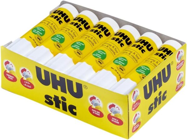 מארז 12 דבק סטיק UHU -21 גר'