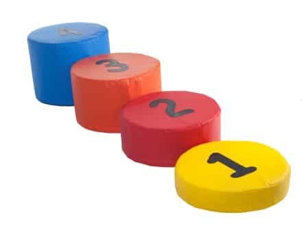 מעלה מספרים 1-4 קוטר 50 ס"מ גובה 10-40 ס"מ