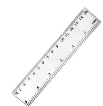 סרגל פלסטי שקוף 15 ס''מ