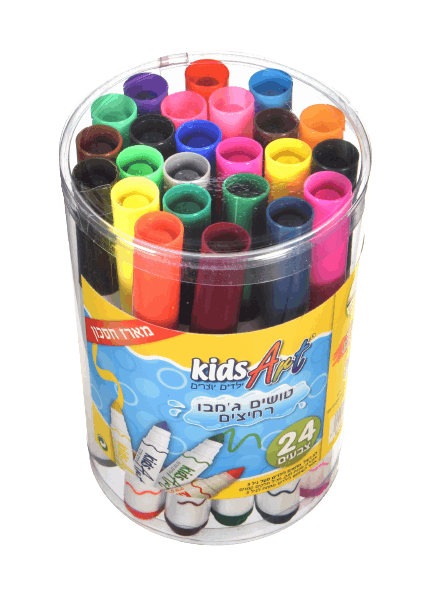 קידס ארט טוש רחיץ ג'מבו 24 בכוס