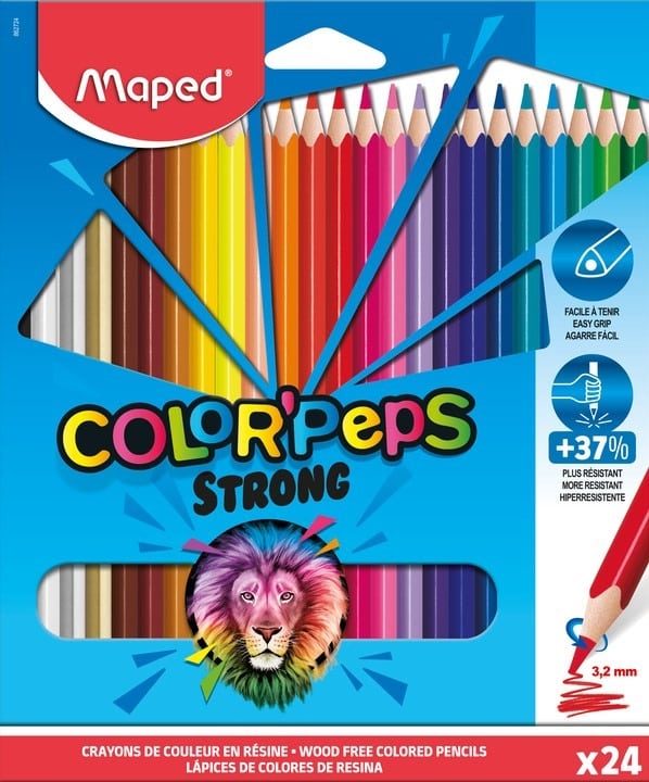 24 צבעי עפרון STRONG MAPED