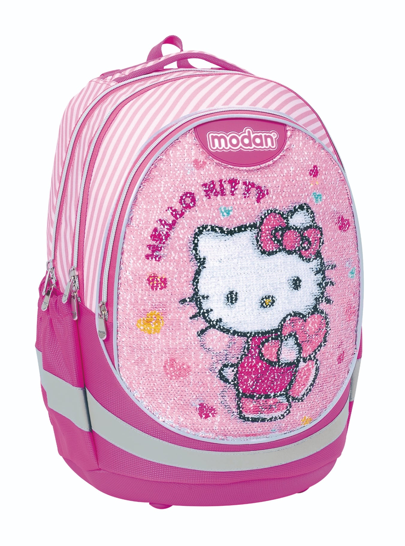 תיק אורטופדי הלו קיטי לבבות קטנים פייטים Air Flex Bag לכיתה א' 2026 | קינדר טויס