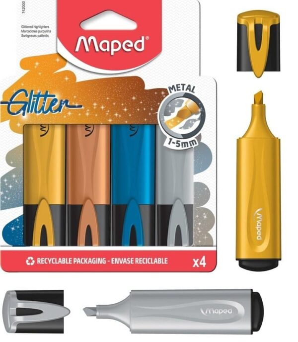מדגיש מטאלי מנצנץ סט 4 יח’ – Maped מאפד