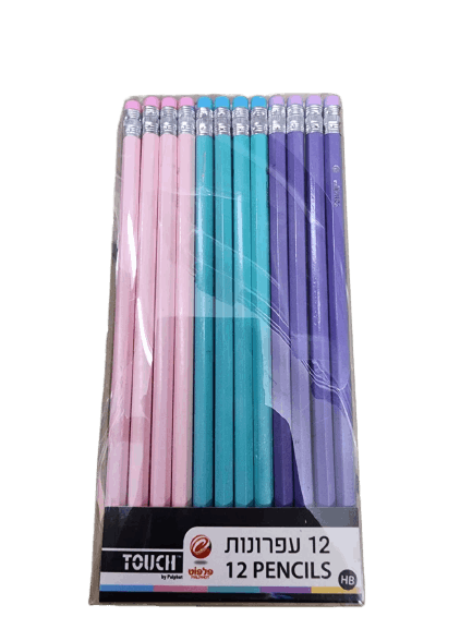 12 עפרונות כתיבה בצבעי פסטל TOUCH