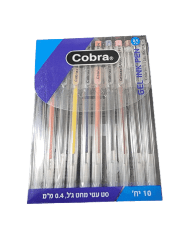 עט 0.4 קוברה – מארז 10 צבעים
