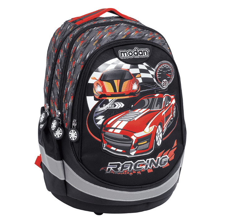 תיקים אורטופדים מכונית מירוץ Air Flex Bag לכיתה א' 2026 | קינדר טויס