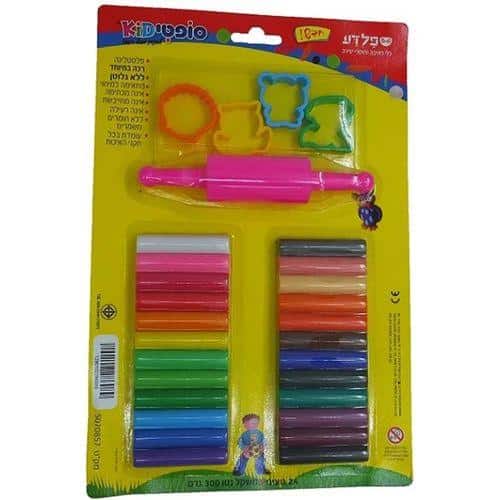 סט בר בצק 24 גוונים +כלים בבליסטר
