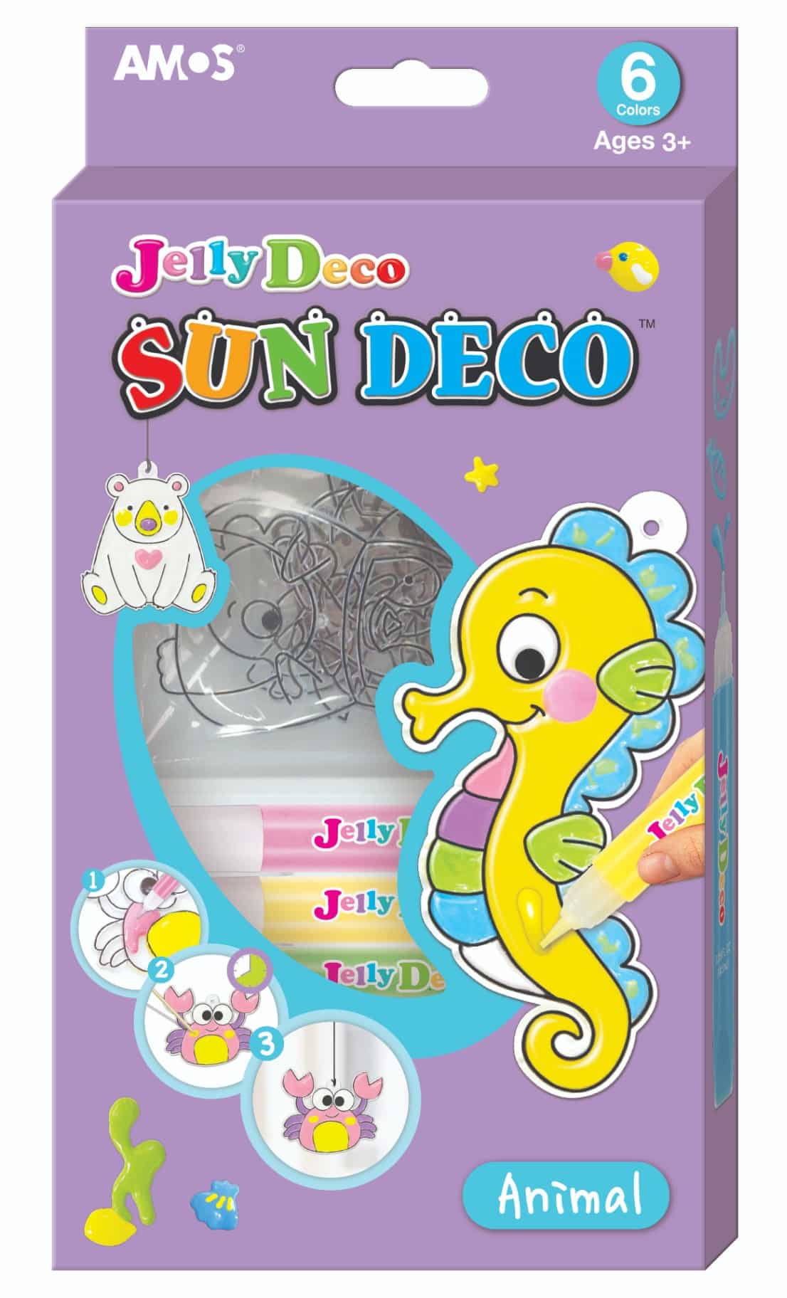 קיט ערכת צבעי חלון +צורות -דגם חיות