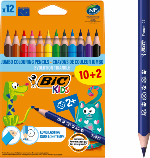 עפרונות צבעוניים גמבו ארגונמי ביק BIC