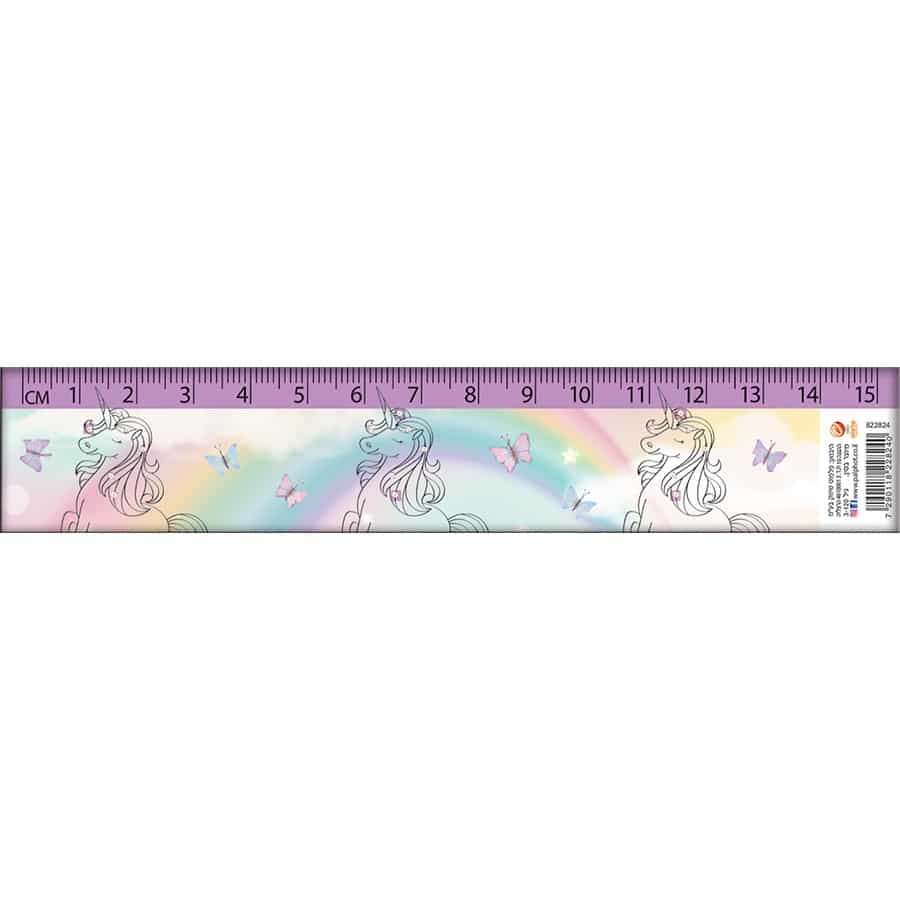 סרגל 15 ס"מ דגם חד קרן