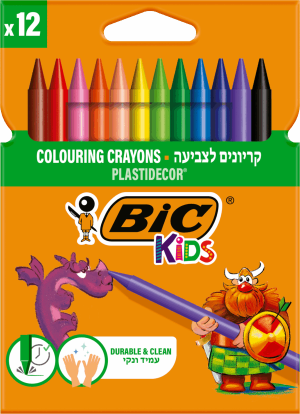 12 צבעי פסטל ביק Bic