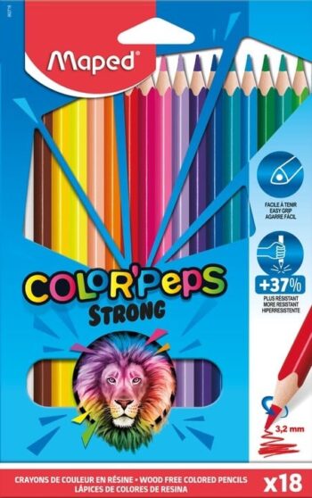 18 צבעי עפרון צבעוני STRONG מאפד-Maped