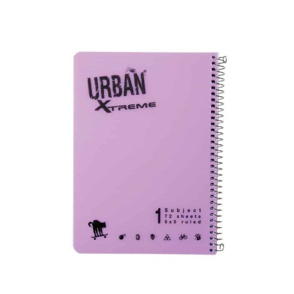 מחברת ספירלה   URBANצבעי פסטל   1 נושא  A5 חשבון [קטן]