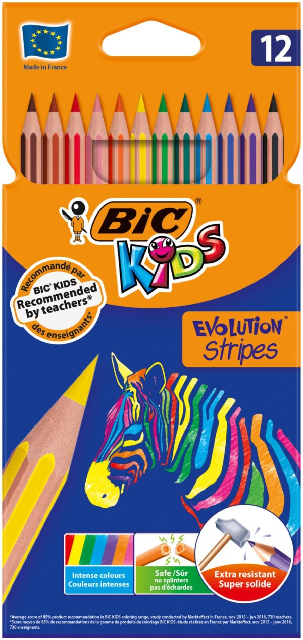 12 עפרונות צבעוניים-ביק BIC