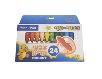 24 צבעי טף קריון לפעוטות -זפיר