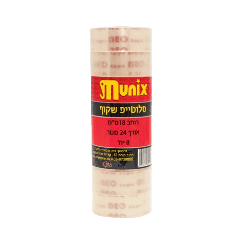 8 סלוטייפ שקוף 19/25