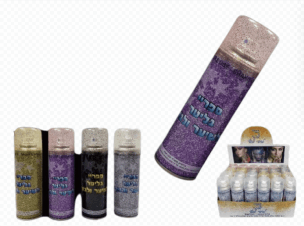 ספריי גליטר לשיער ולגוף
