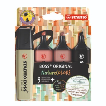 סט 4 מדגישים STABILO BOSS NatureCOLORS