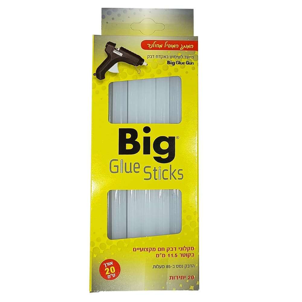 נרות דבק חם ביג BIG – מארז 20 יחידות