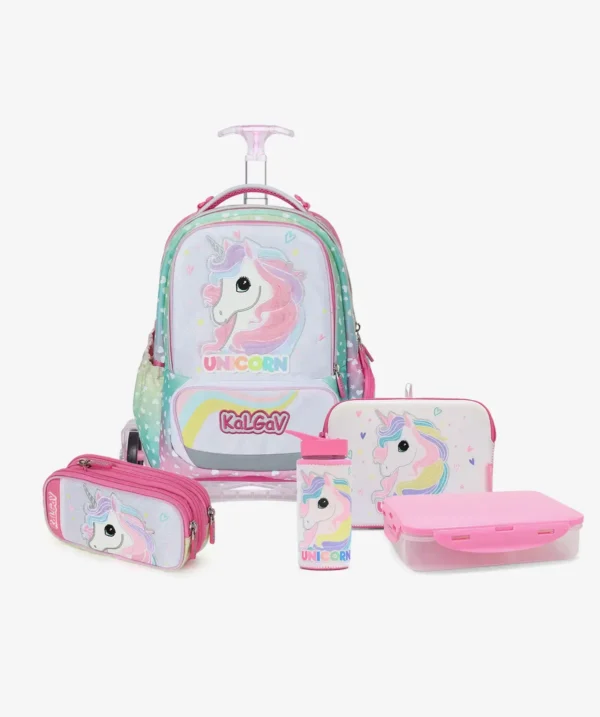 מארז קל גב מארז X-Fix trolley Unicorn חד קרן ורוד