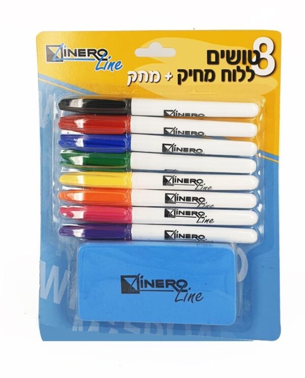 8 טוש מחיק+מחק -קידס ארט