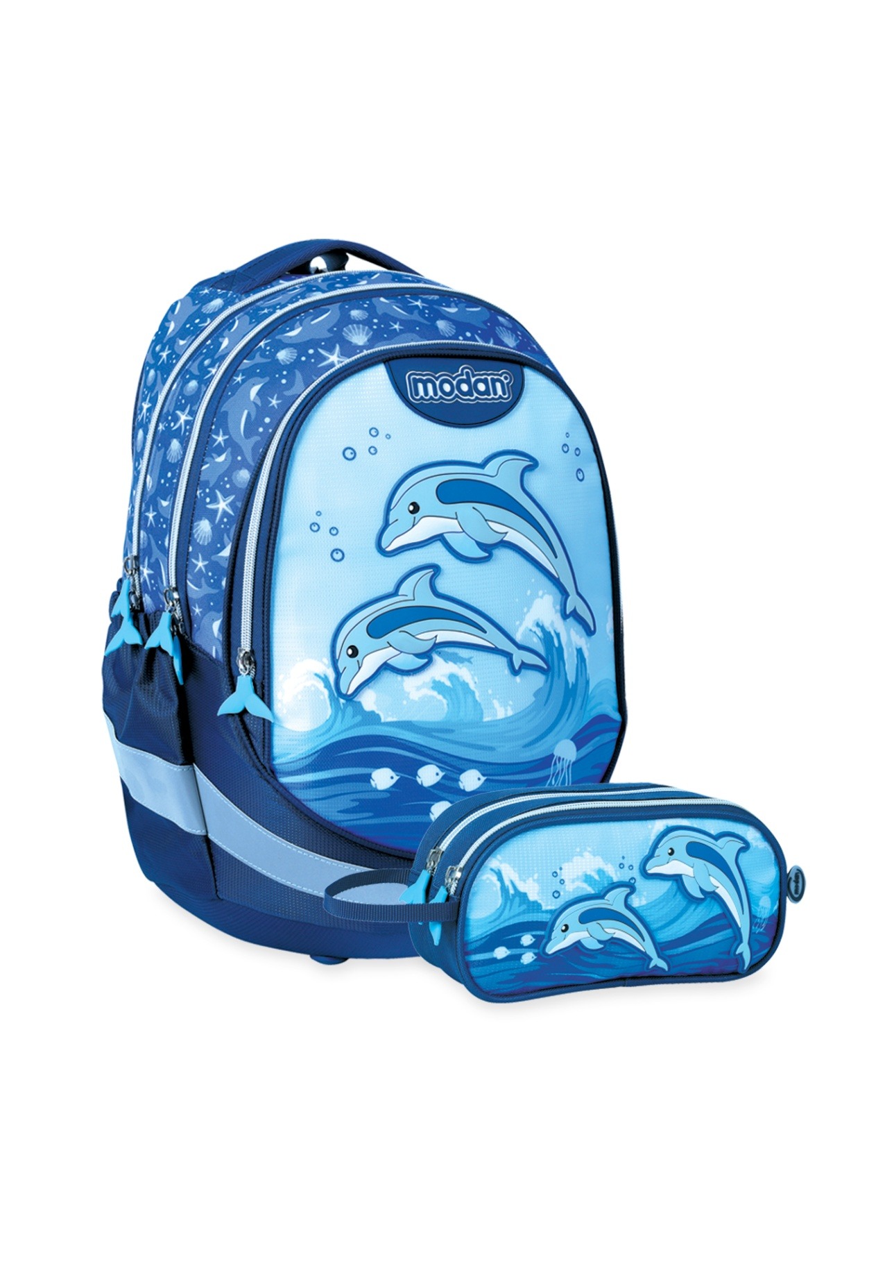 תיק אורטופדי דולפין קופץ Air Flex Bag+קלמר לכיתה א' 2026 | קינדר טויס