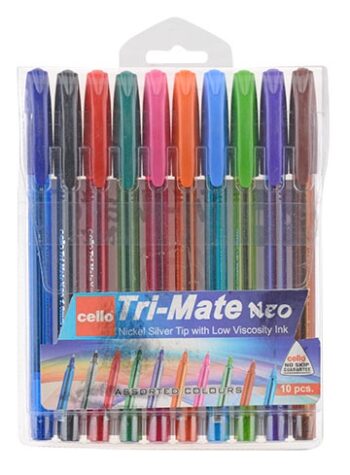 10 עטים 1 מ''מ צבעוני