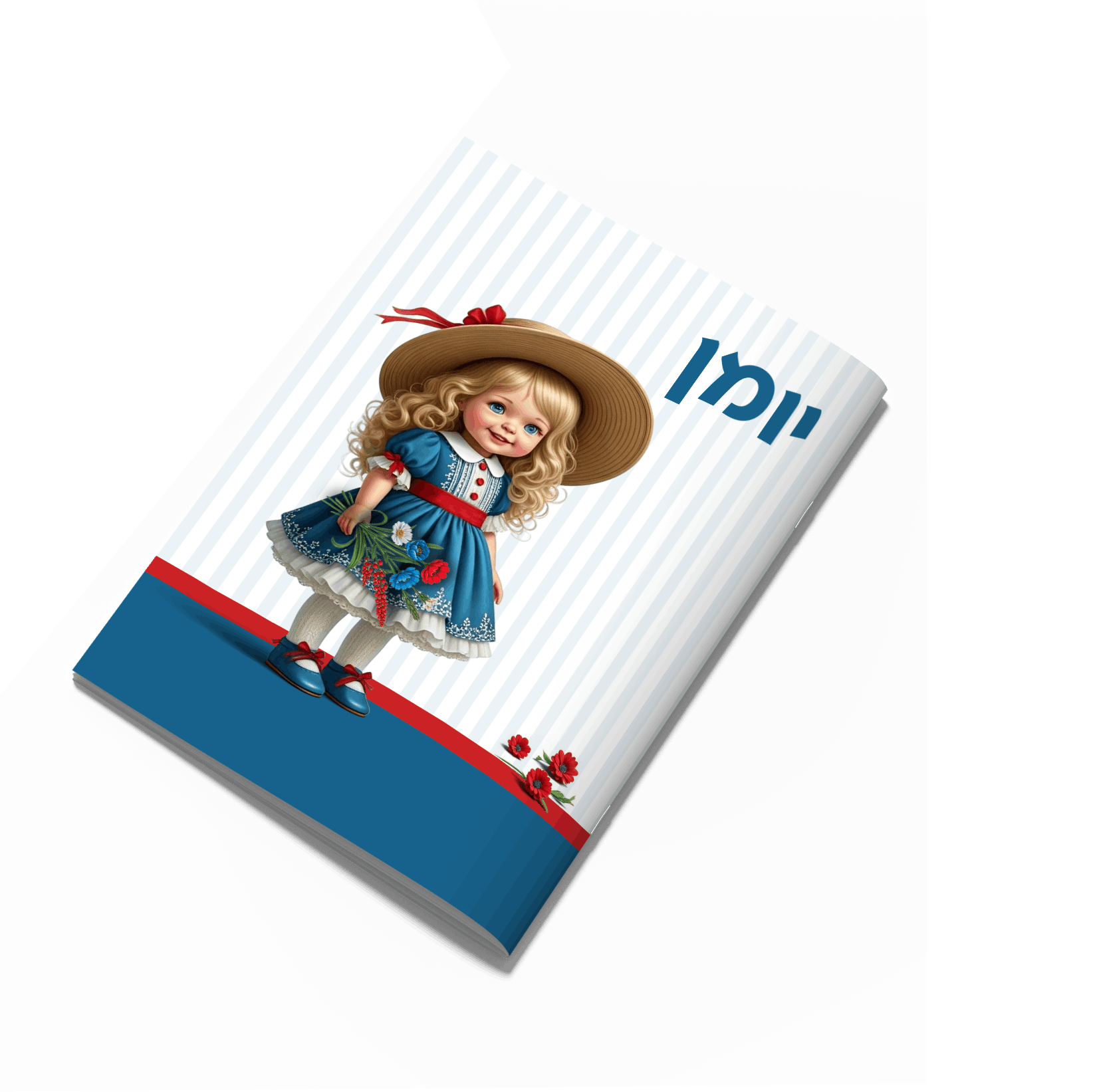יומן מחברת – דגם בובה פרחים