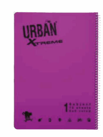 URBAN מחברת ספירלה  1 נושא  A4 חשבון [גדול]