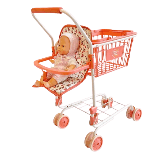 עגלת סופר לילדים +מושב לבובה