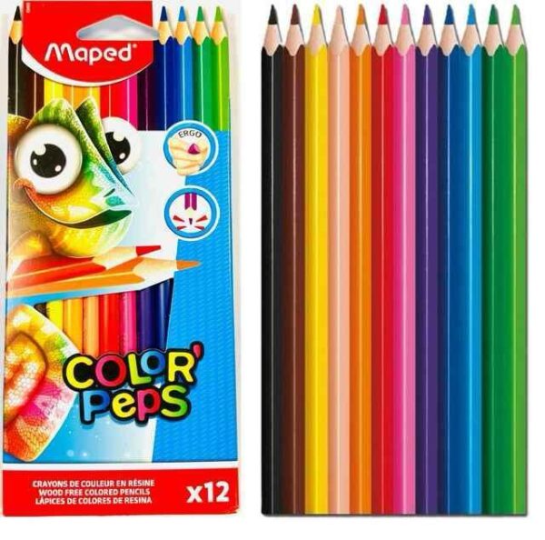 12 צבעי עפרון  צבעוני STRONG  מאפד-Maped