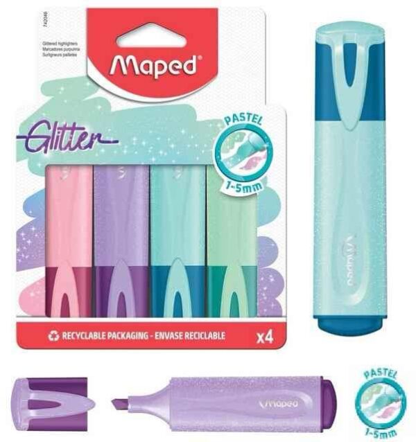 4 מדגישים צבעי פסטל MAPED