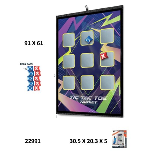 משחק קליעה למטרה – איקס/עיגול תלוי (Tic Tac Toe)