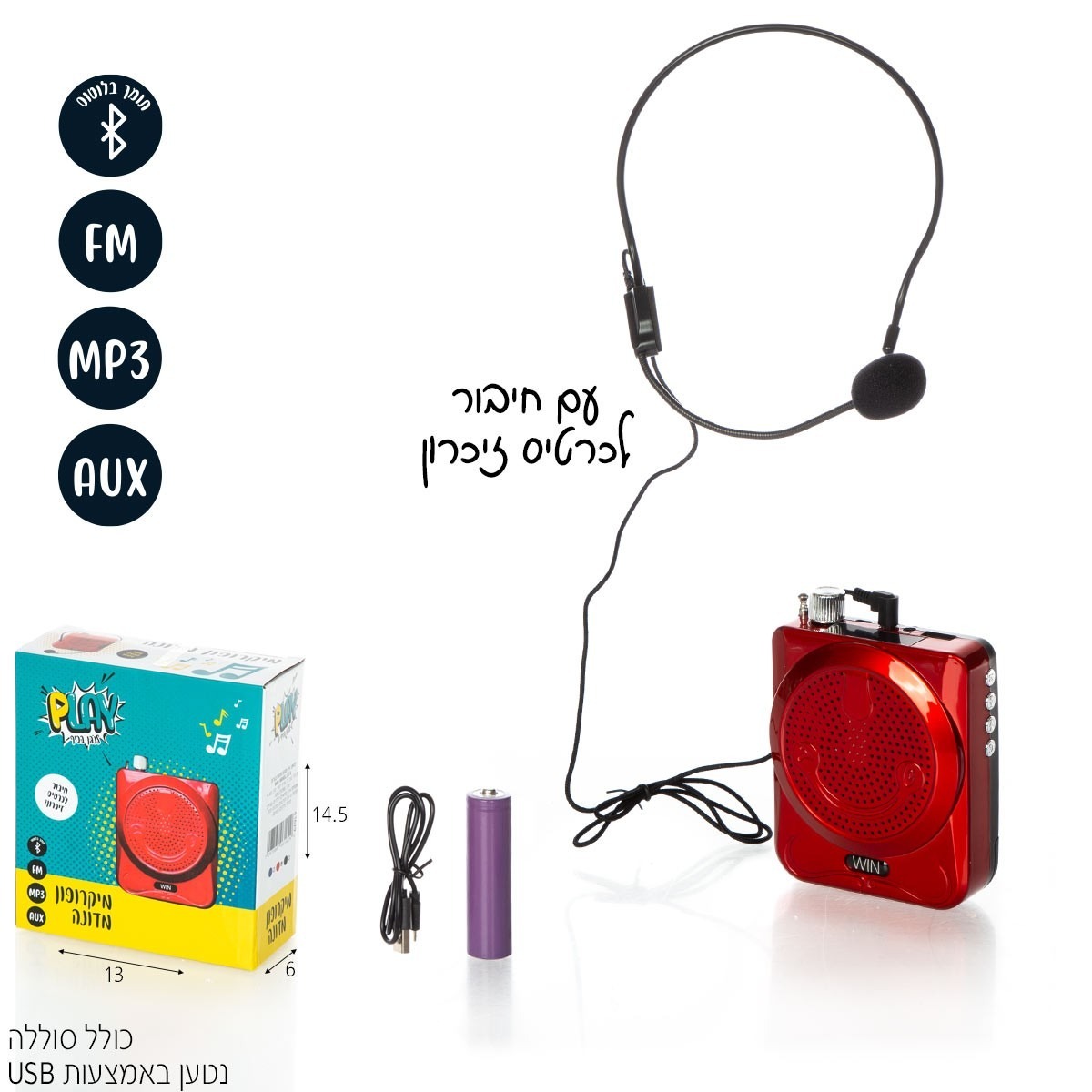 מיקרופון קריוקי נייד כולל קשת מדונה