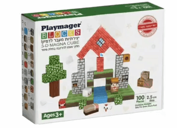 Playmager Blocks  מיינקראפט – קוביות מגנט לפיתוח יצירתיות