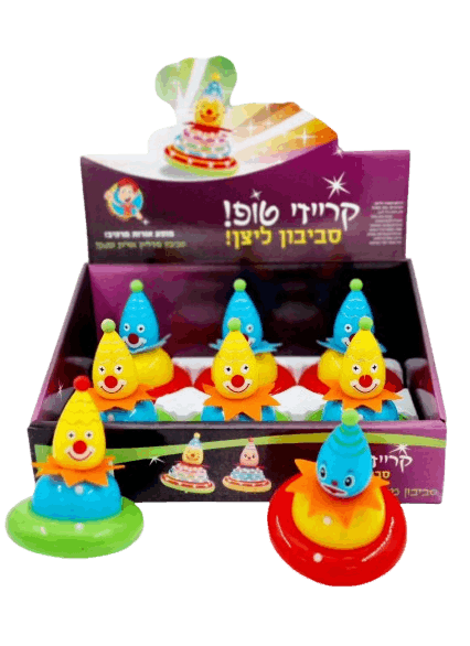 סביבון פומפה ליצן לפעוטות