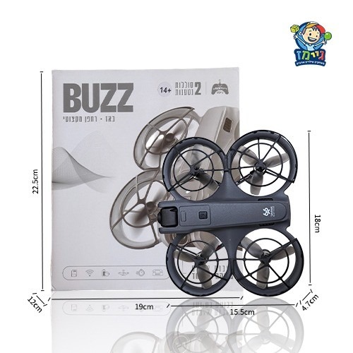 רחפן מתקדם BUZZ–(כולל שלט עם מסך)