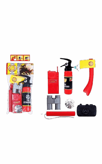 סט כבאי לילדים – מטף + 7 חלקים