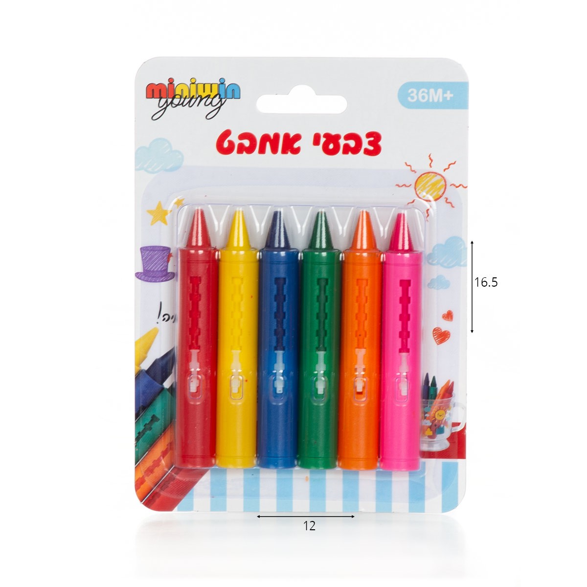 6 יח' צבעי אמבטיה