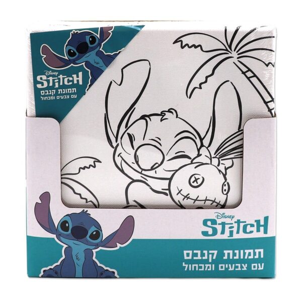 תמונת קנבס עם צבעים ומכחול סטיץ