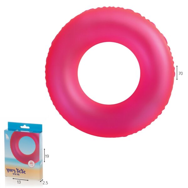 גלגל ים ניאון ורוד 70 ס"מ בקופסה