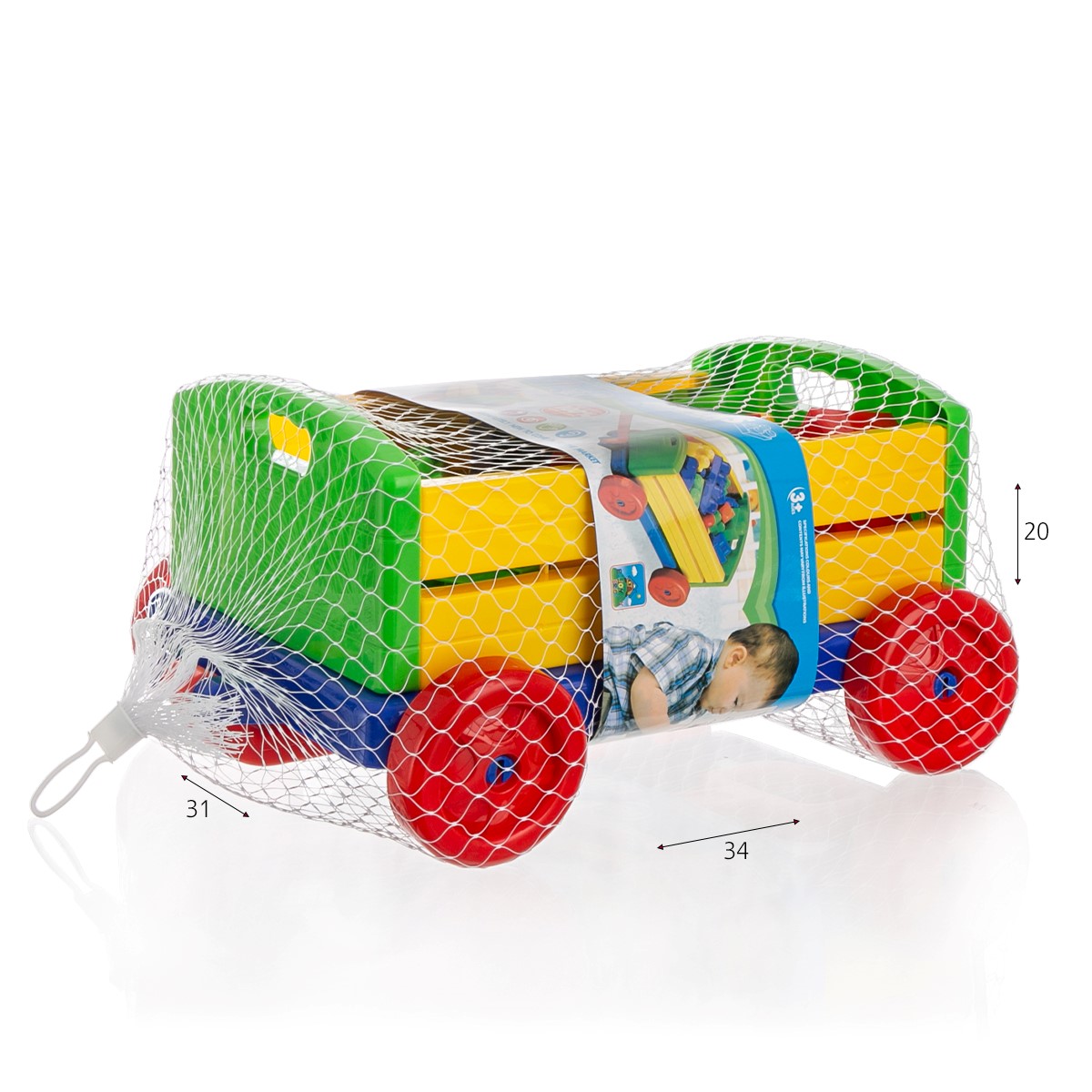 עגלת לגו לפעוטות+24 חלקים