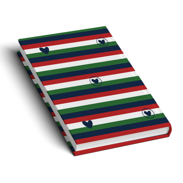 גליל נייר עטיפה 100*70ל Green Red לב אדום ירוק